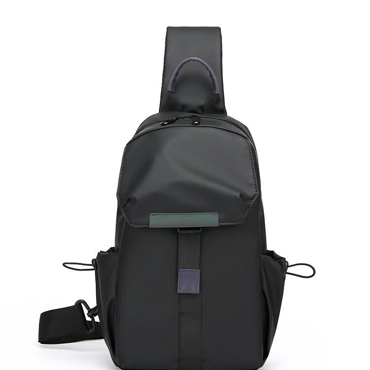 萨奇袋鼠男士休闲胸包时尚大容量斜挎包户外单肩包包潮流机车背包