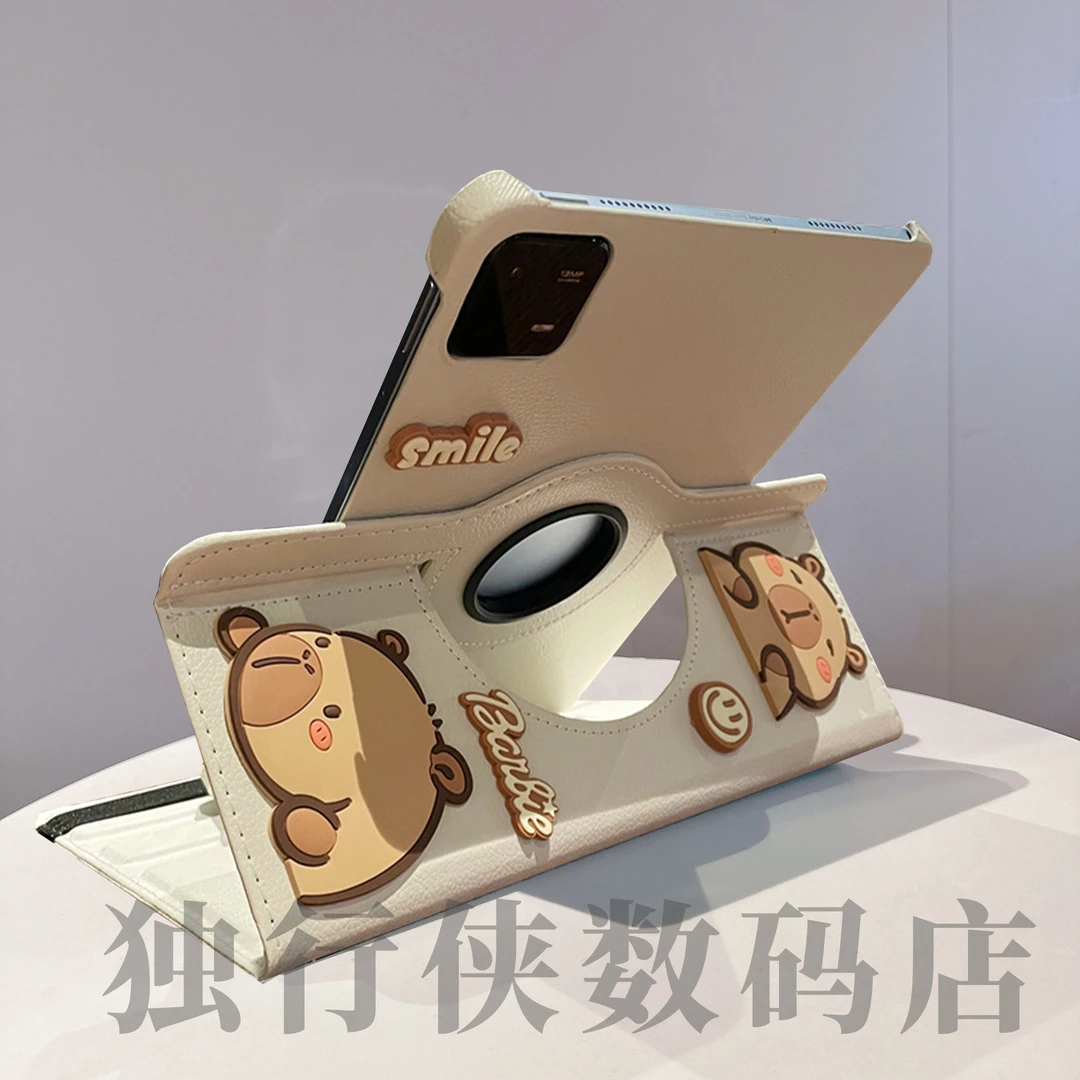 360旋转支架适用ipad8代diy卡通10.2保护套Air6/5/4平板pro11防摔