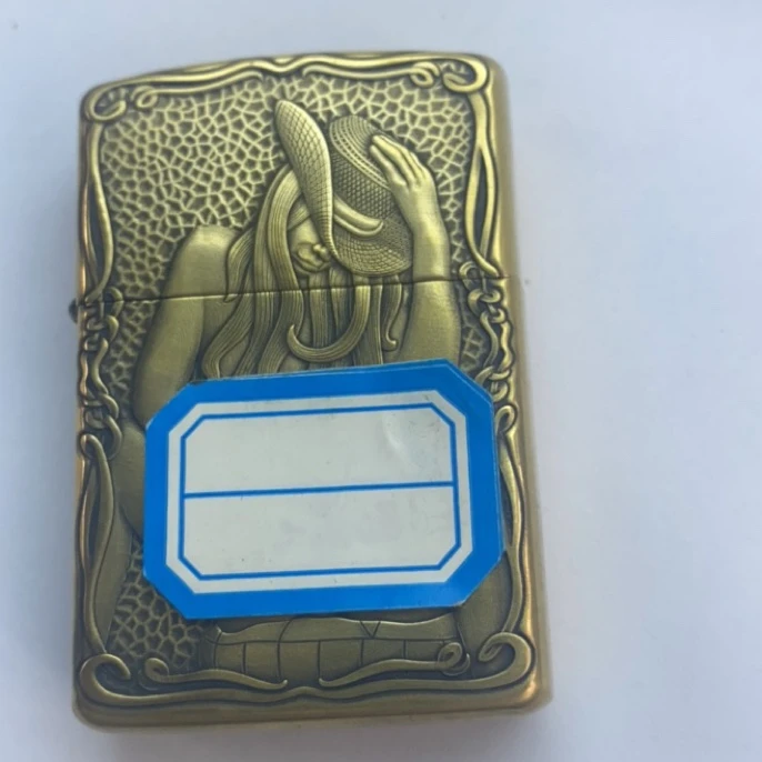 ZORRO 902S盔甲（牛仔女郎）铜材质双面3D立体浮雕工艺煤油打火机