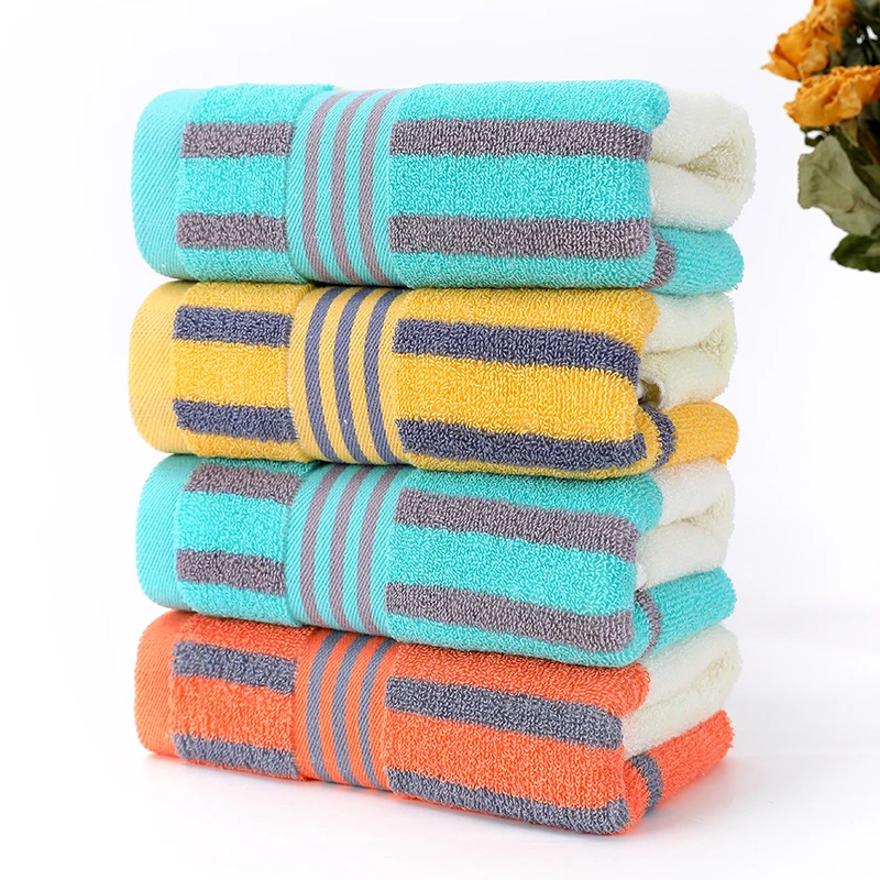 纯棉毛巾棉柔软吸水加厚成人家用条纹面巾全棉礼品毛巾厂家直销