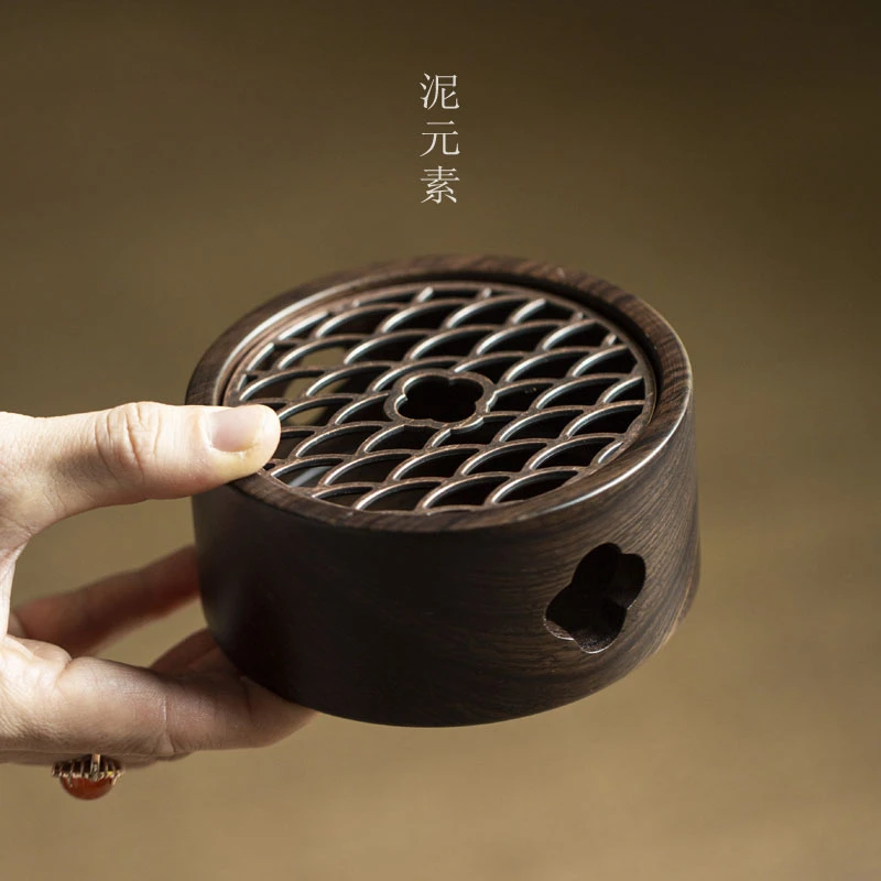 泥元素温茶炉木质茶道零配煮茶蜡烛工具