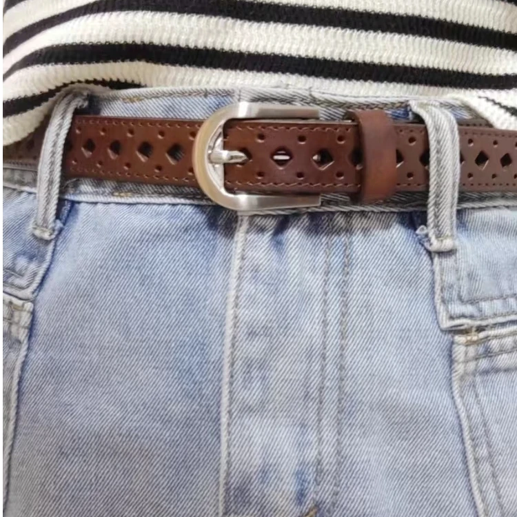 女士镂空牛皮腰带