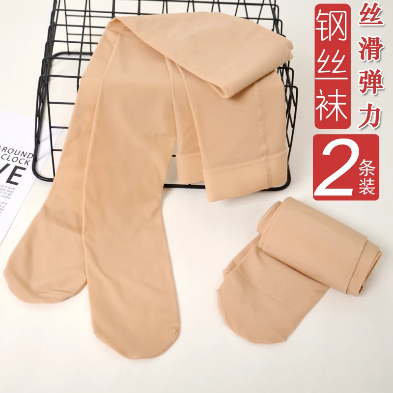 儿童钢丝袜夏季女童舞蹈袜肤色连裤袜光腿神器薄款丝袜防勾丝裤袜
