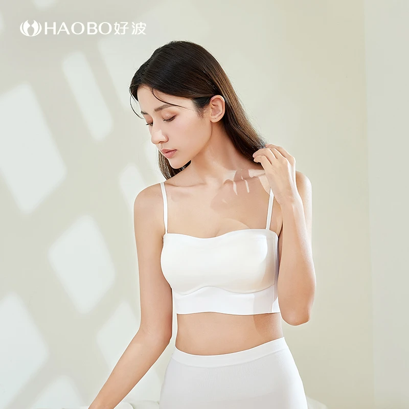 好波内衣女聚拢软支撑无钢圈胸罩春夏新品背心式抹胸文胸女HW2314