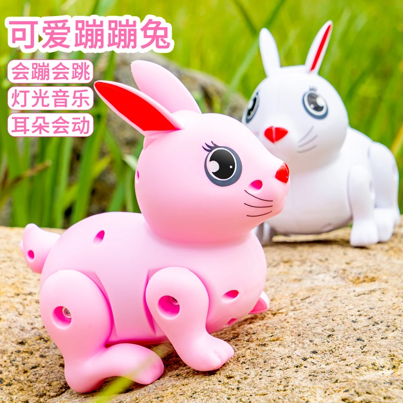 儿童小兔子仿真玩偶小白兔电动毛绒宠物会唱歌跳舞说话的玩具女孩