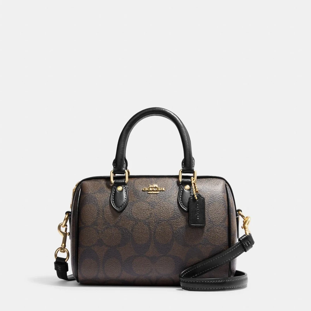 COACH/蔻驰 迷你ROWAN老花波士顿枕头包CH469【17.5*13*8.5】