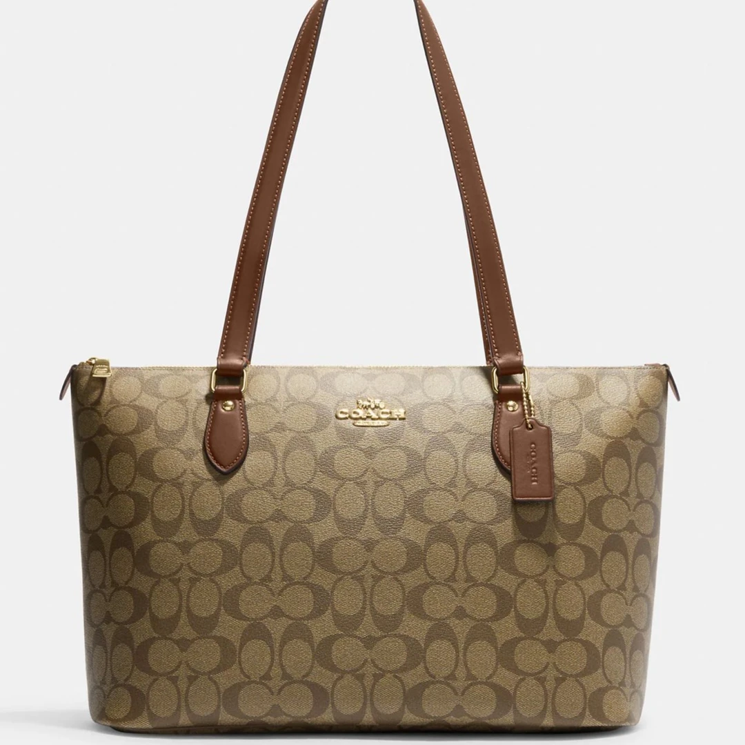 COACH/蔻驰 新款焦糖 拉链托特包 单肩包CH504 IME74  37*24.5*15