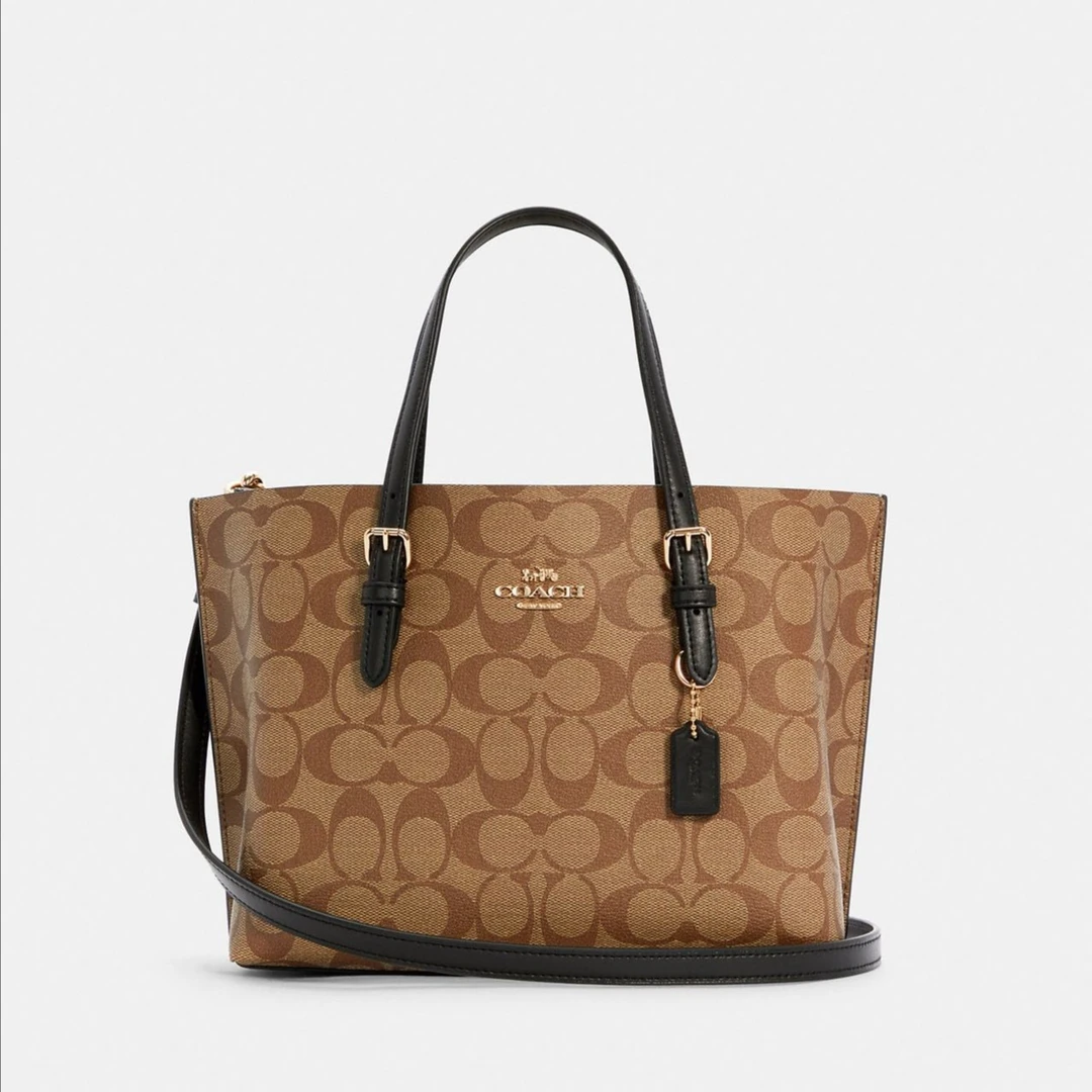 COACH/蔻驰COACH/蔻驰 MOLLIE 卡其托特包   25*19*11经典拼色