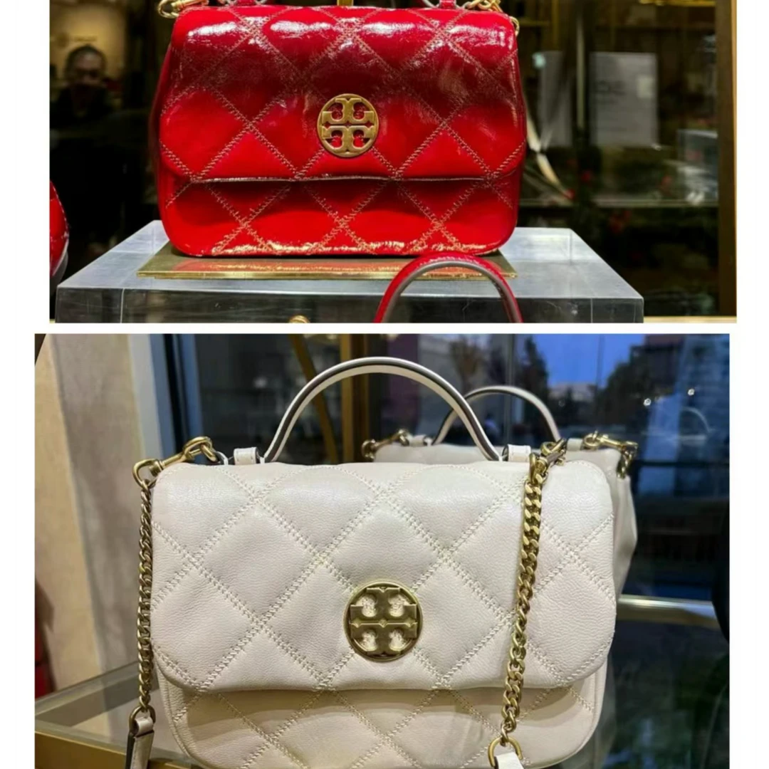 TORY BURCH/汤丽柏琦Willa 系列小号白。红方胖子  21*14*5