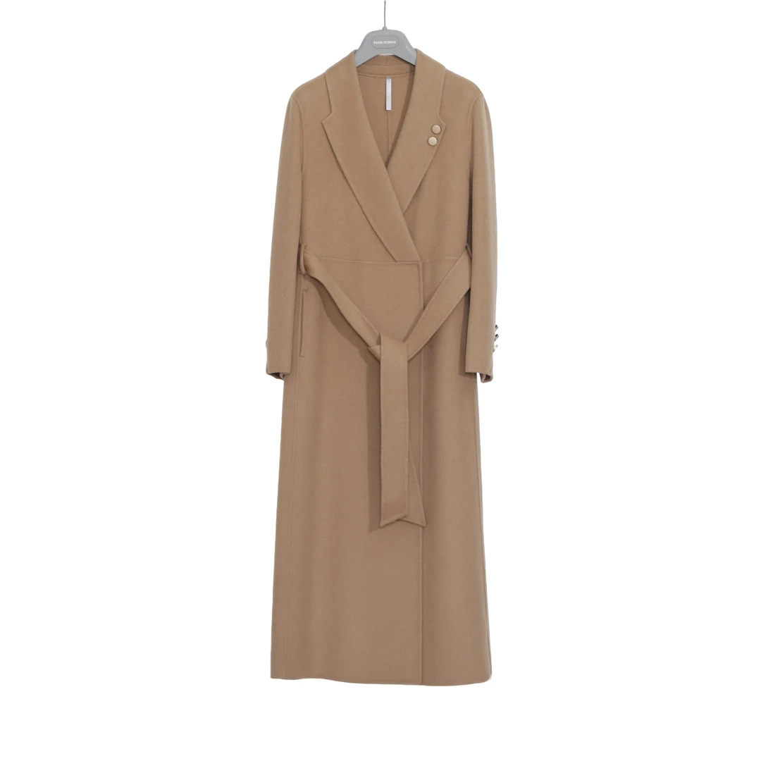 911541890气质轻奢时尚休闲百搭女士羊毛呢双面羊毛大衣