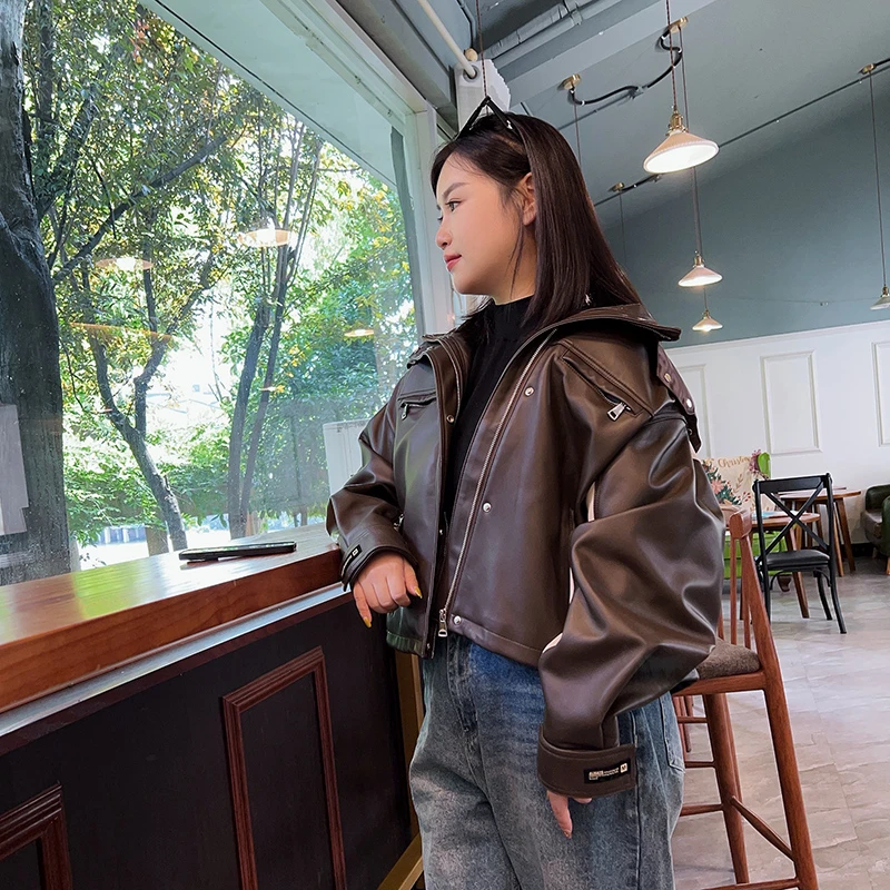 【头层绵羊皮】 别格秀真皮皮衣外套女胖mm大码女装秋装新款220斤