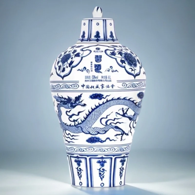 习酒【青花飞令】青花瓷坛 酱香型白酒 收藏宴请约12斤53%Vol6L