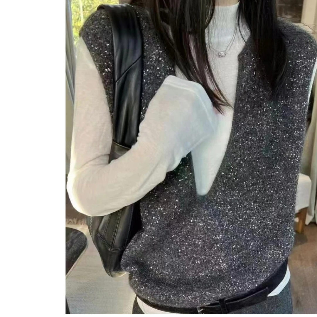 【晴晴推荐】山羊绒U领高品质羊绒马甲背心羊毛衫