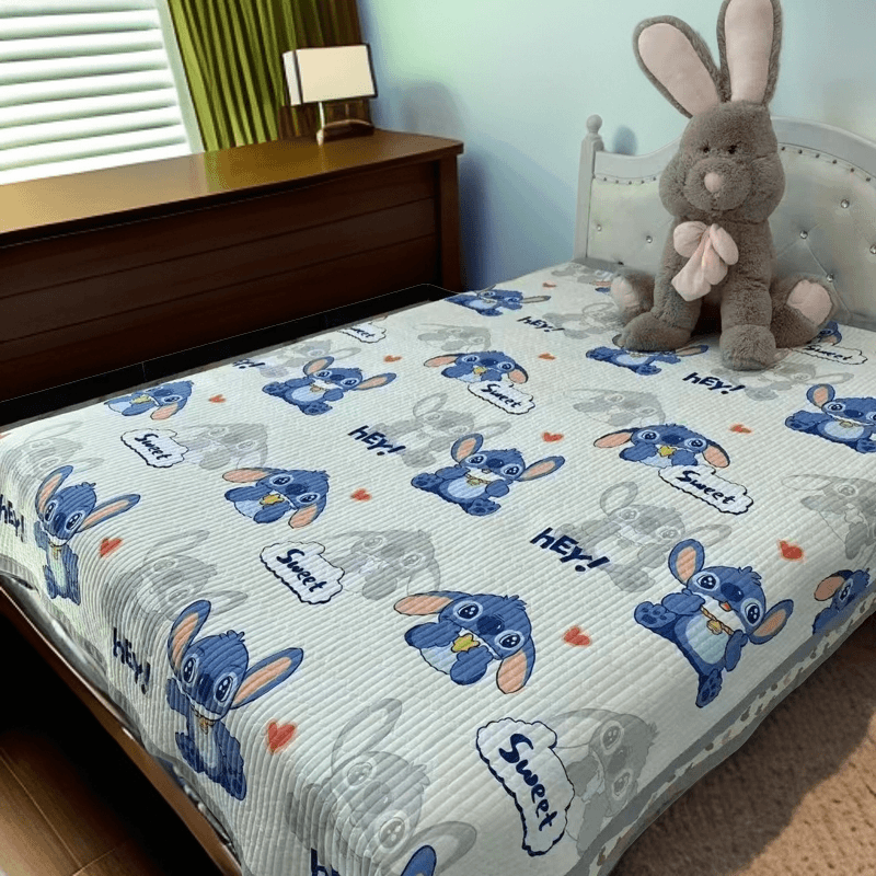 【史迪仔】（2米2.3米）A类水洗棉床盖三层夹棉防滑加厚机洗榻榻米