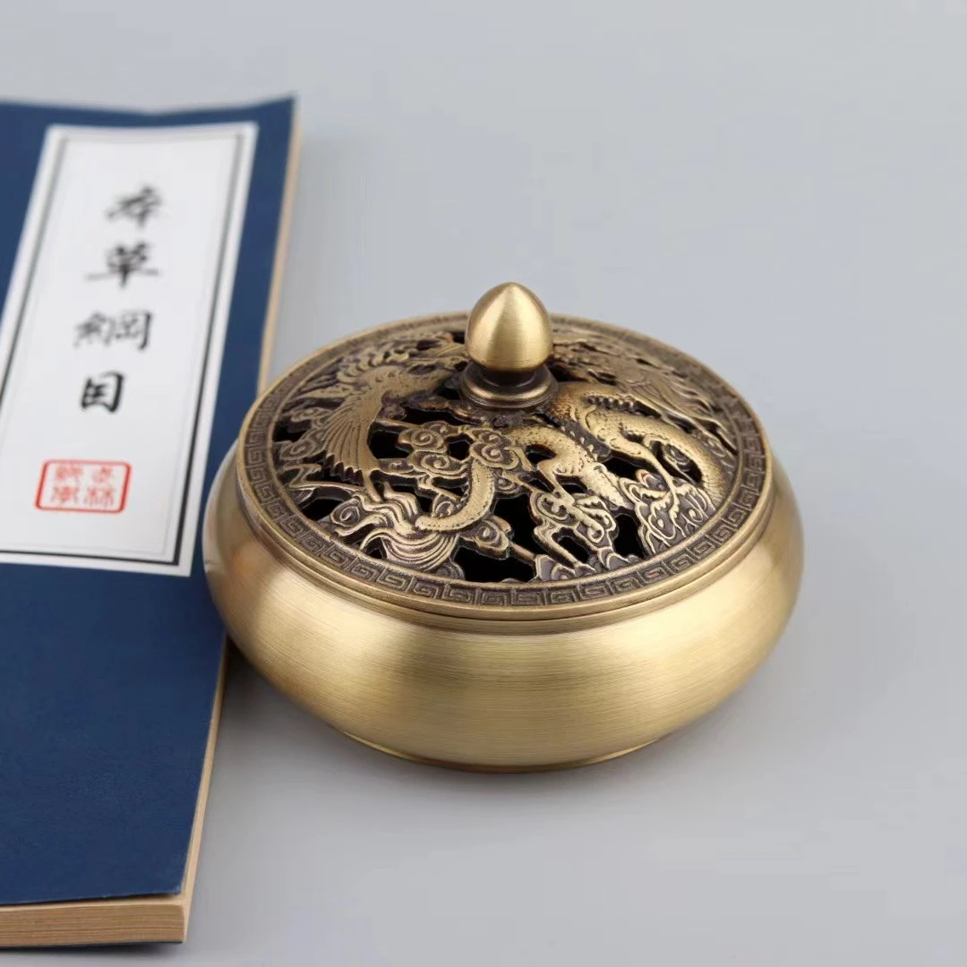 【香.  屹立】铜香炉黄铜檀香炉盘香炉