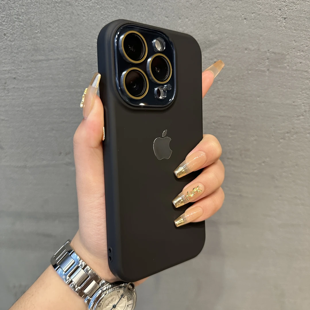 适用苹果15pro液态硅胶手机壳14promax自带镜头膜iPhone 1315防摔