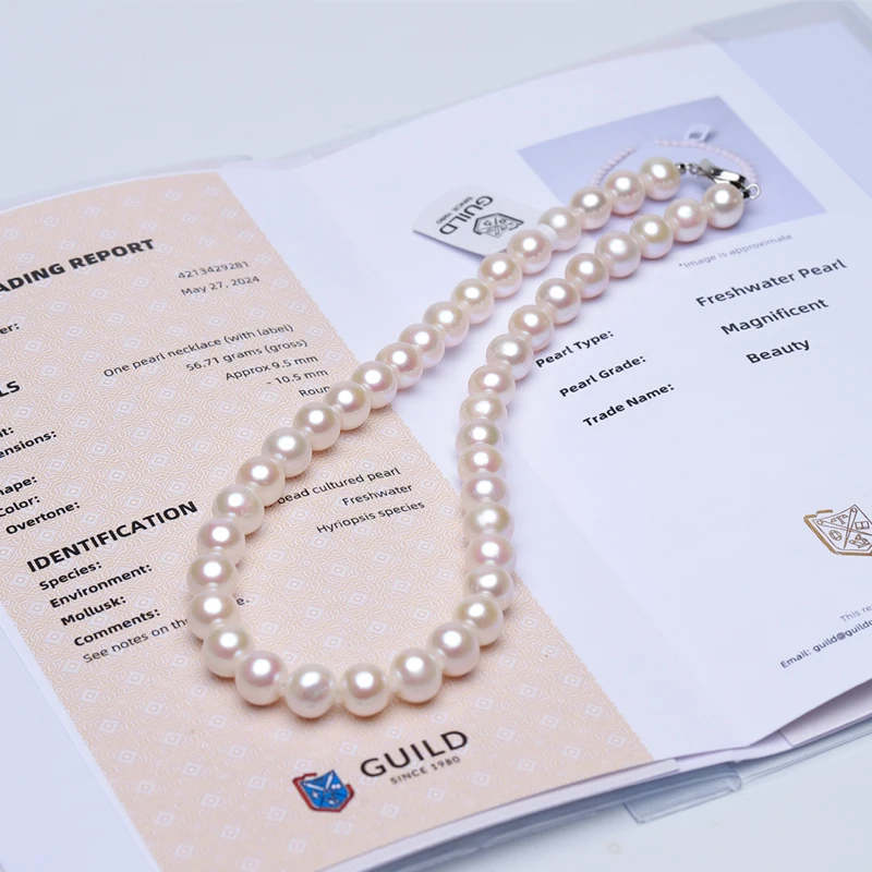 {吉尔德 西子美人} 淡水无核项链 9.5-10.5mm（约）G尔德4.5星 优雅
