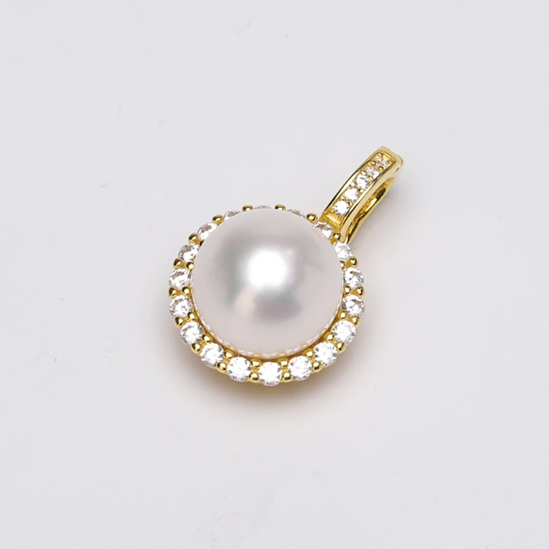 ‘”万能扣’“淡水无核珍珠11-12mm 吊坠 时尚 简约万能扣