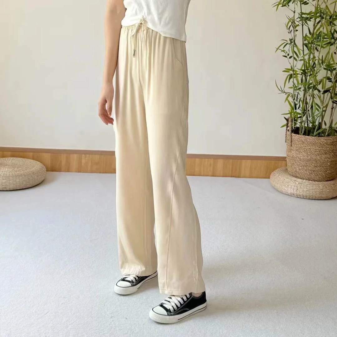 夏季新款青岛棉绸香蕉裤透气凉快显瘦高腰休闲百搭外穿薄款香蕉裤