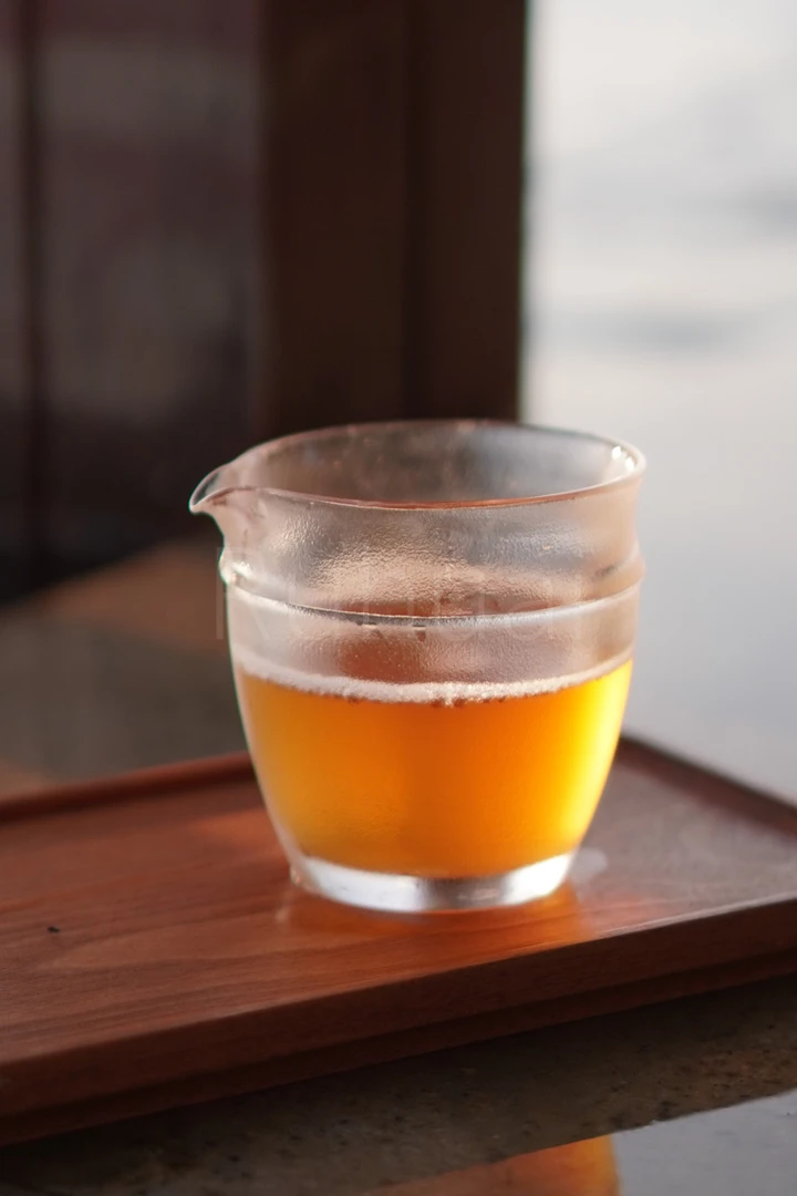 采溪原矿水晶竹君子公道杯纯手工加厚透明茶道RH0045水晶茶具