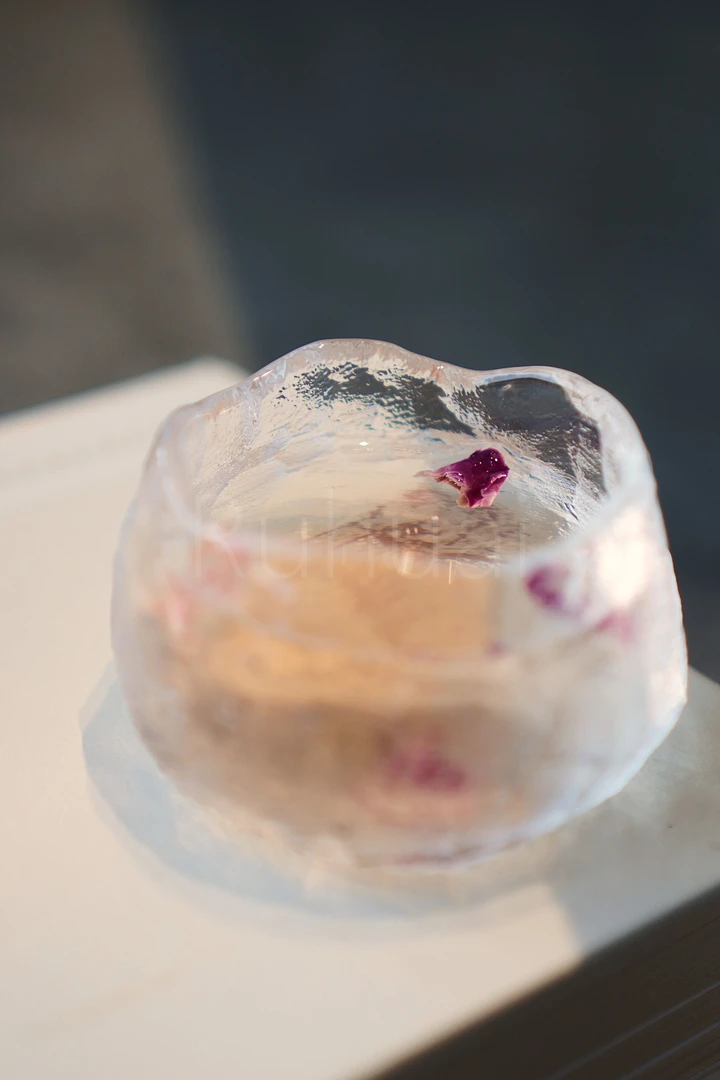 采溪原矿水晶云浅冰烧杯纯手工高档茶杯自用送礼RH001