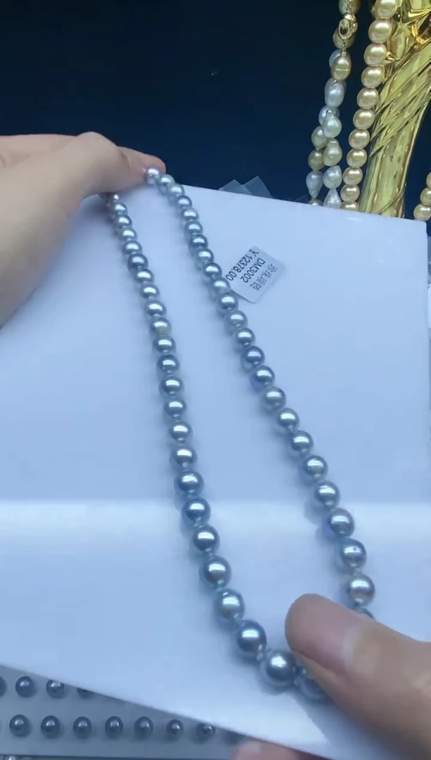 【闪购商品】海水珍珠颈饰银S925镶嵌项链8-9