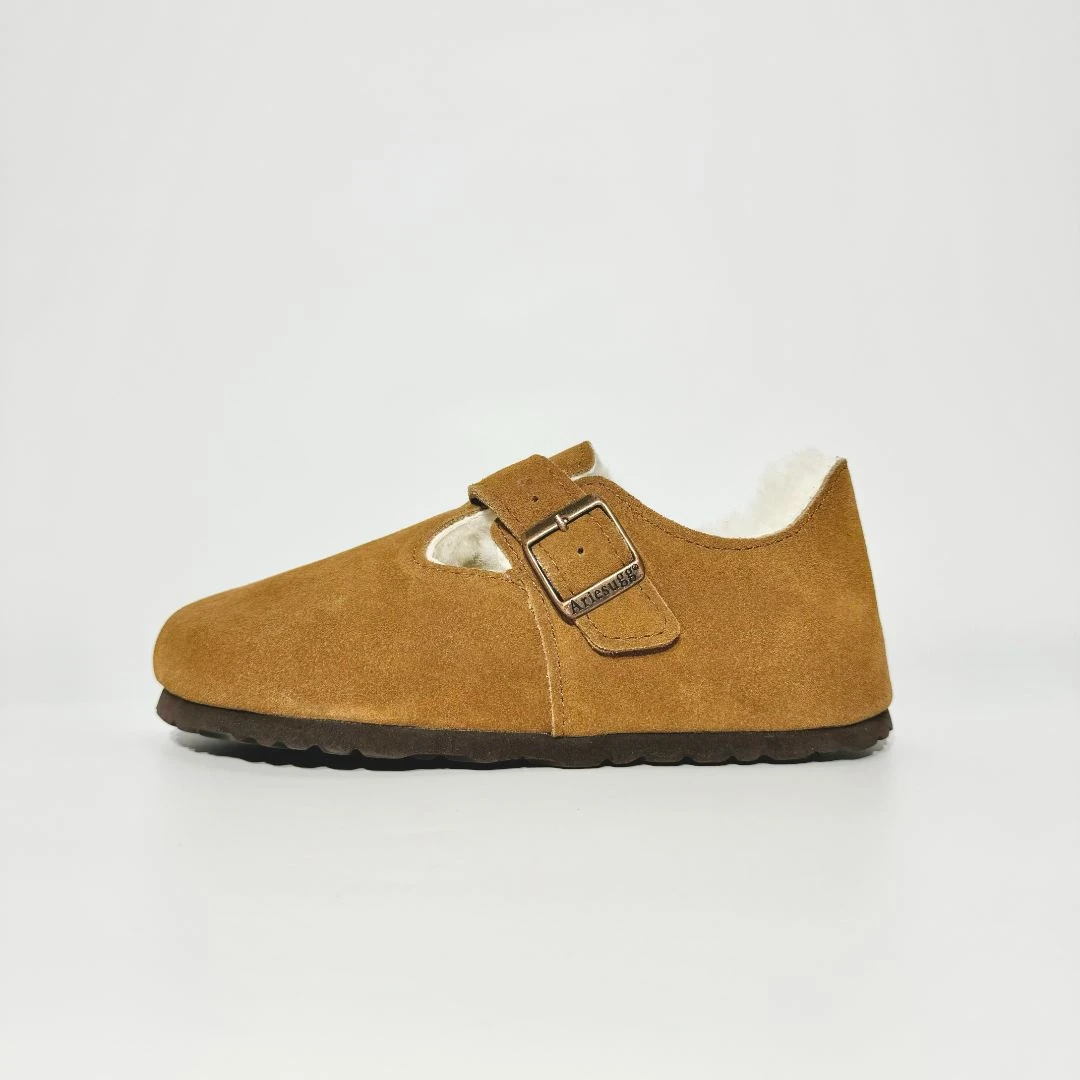 【全包棉勃肯】桑坡冬季保暖时尚女鞋勃肯复古羊皮毛一体