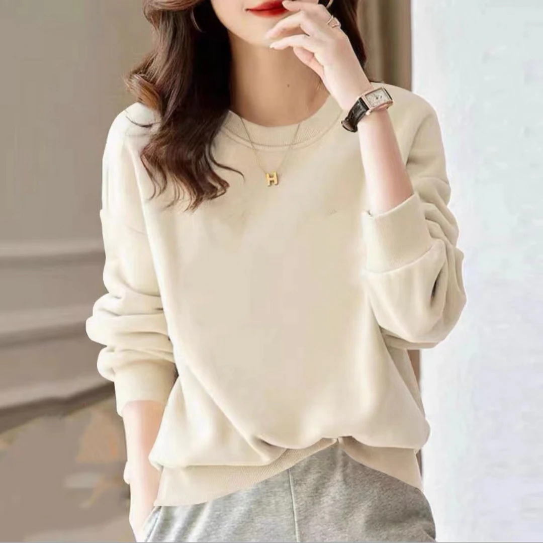 【净版卫衣】时尚洋气ins女装加绒高贵休闲百搭卫衣春秋长袖宽松