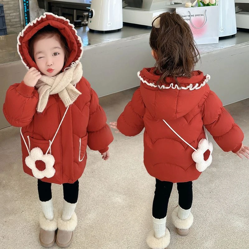 女童白鸭绒羽绒服冬季2024新款洋气儿童冬装外套女宝宝韩版棉服潮