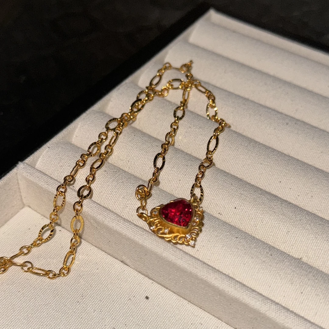 铜合金项链 花漾心动爱心项链-2147