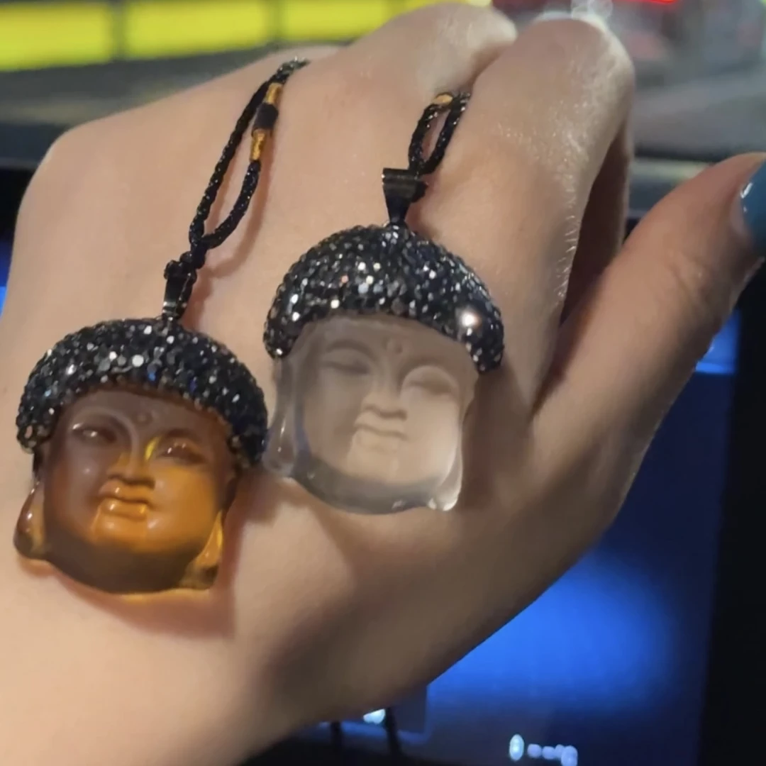 铜合金项链 弥勒佛国风晶晶项链-1422