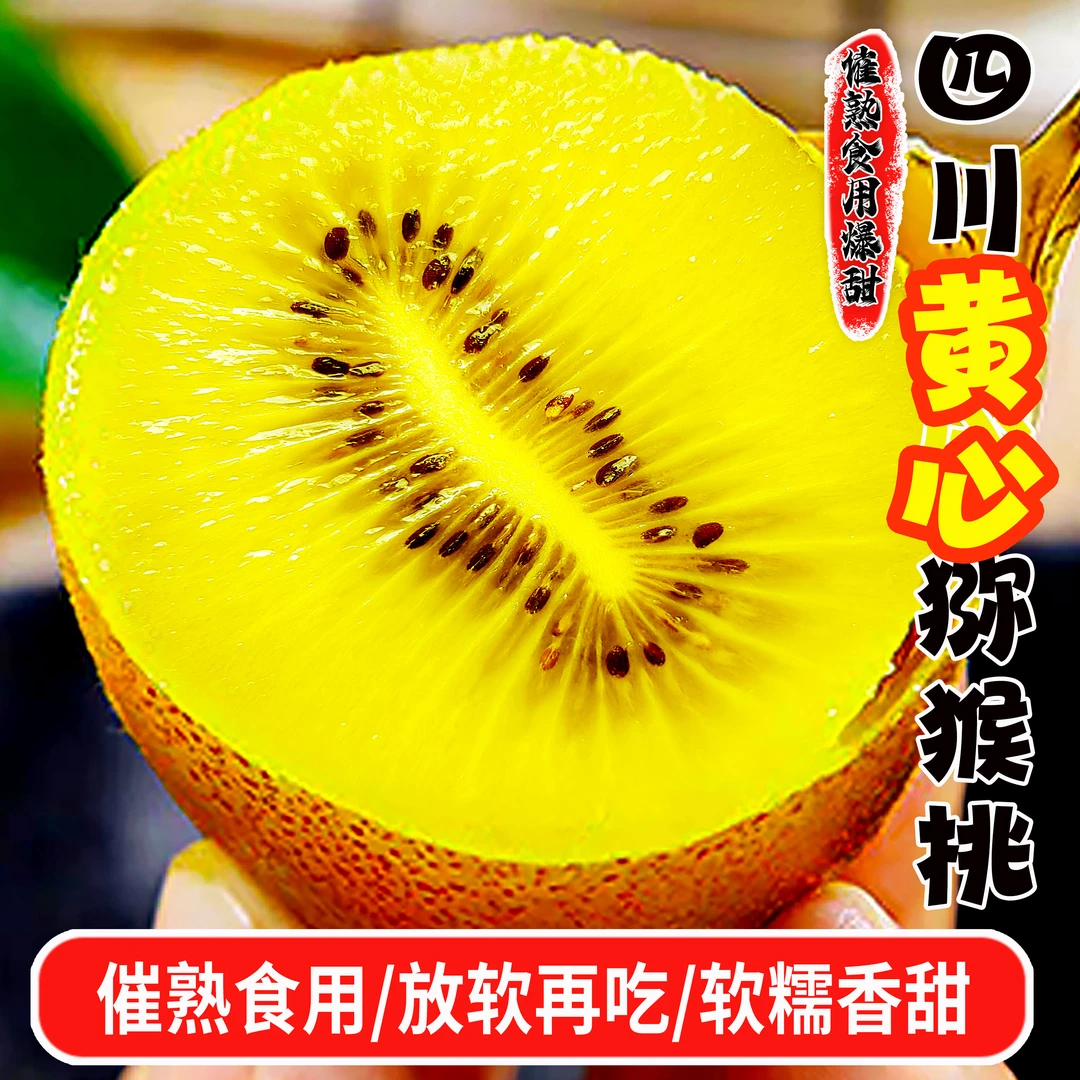 【坏果包赔】四川黄心猕猴桃香甜奇异果新鲜水果现摘现发90g-200g