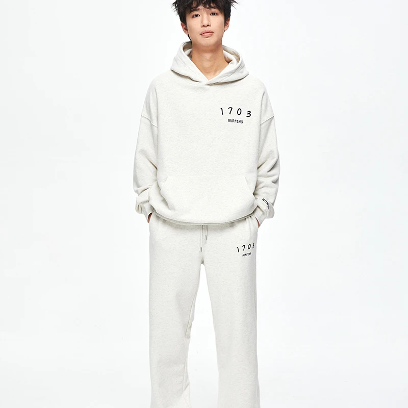 NOWON 潮男穿搭痞帅一整套2024秋冬高级感休闲运动时尚卫衣套装