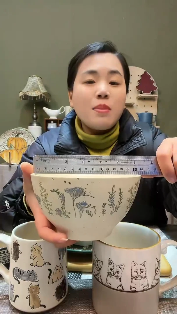 【闪购商品】陶瓷盘花草6英寸碗 微瑕满20发货