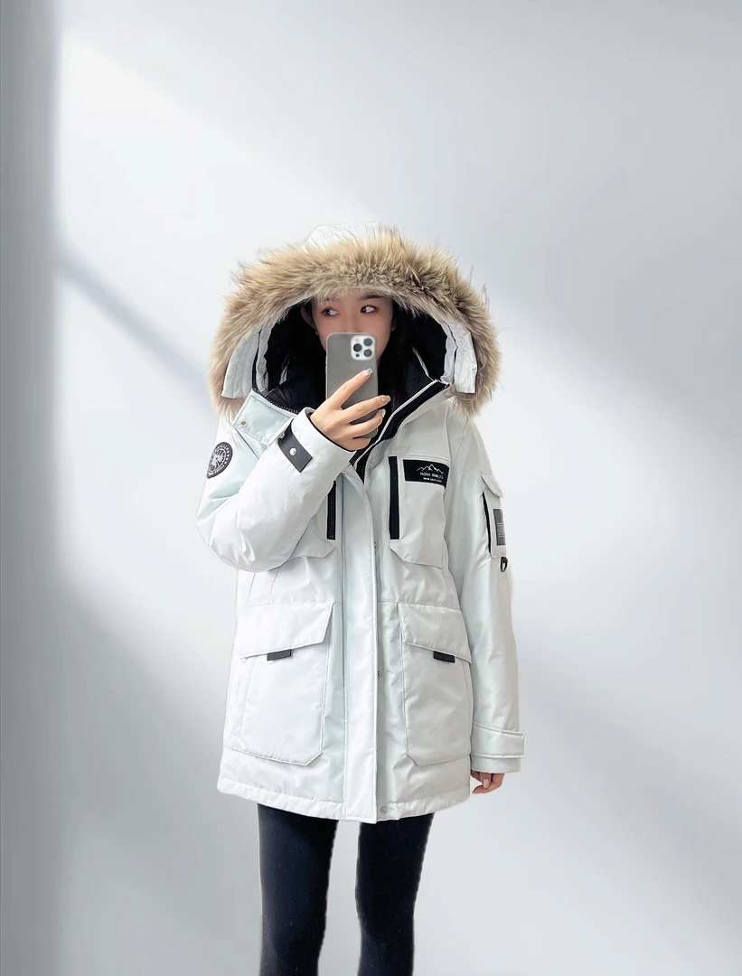 2024新款户外加厚男女同款毛领羽绒服LQ-608