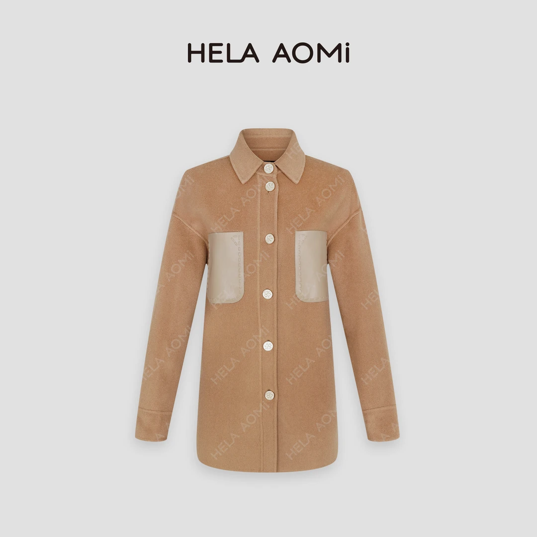 HELA AOMI“美拉德衣橱‘’轻奢休闲时尚毛呢外套CY3DT08028