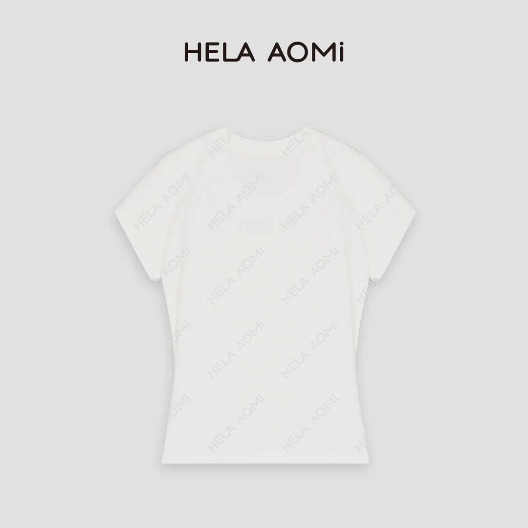 HELA AOMI“三角T”简约日常百搭圆领T恤CY4AX24013