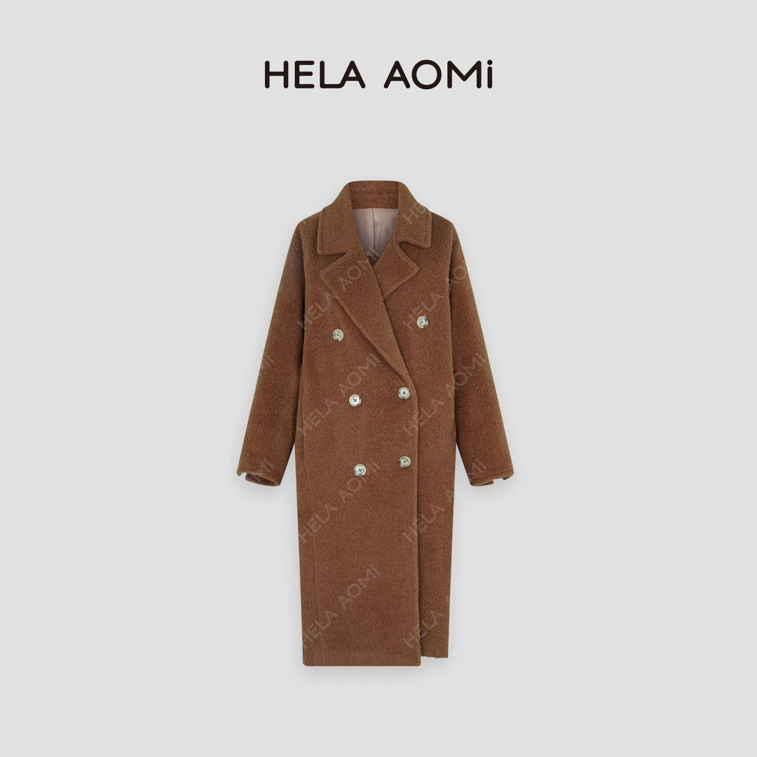 HELA AOMI“美拉德本色”泰迪款苏力慵懒风毛绒呢大衣CY3CX08012