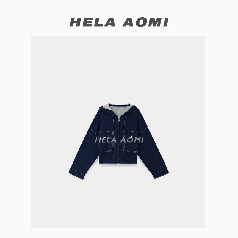 HELA AOMI“秋季衣橱”百搭简约连帽休闲短外套CY3DM00050