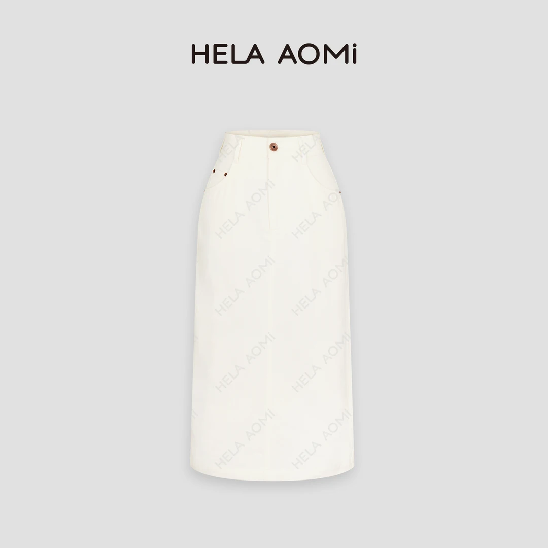 HELA AOMI 夏季休闲百搭单扣半身裙CY4AB71101