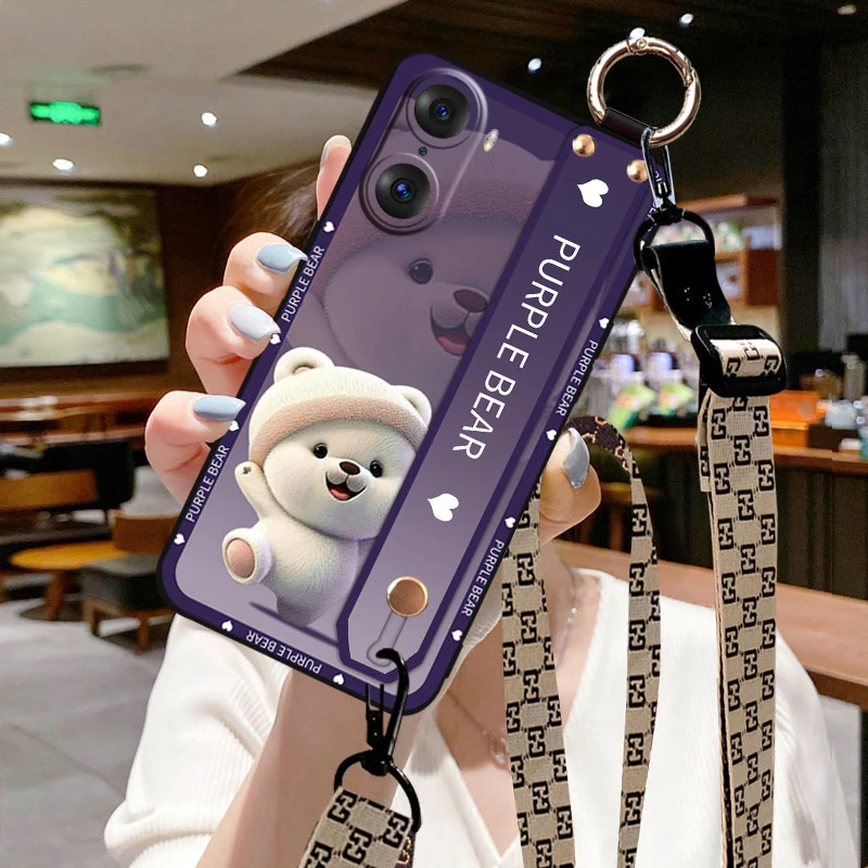 腕带华为荣耀60/60pro/60se手机壳全包防摔男女款斜挎挂绳情侣软