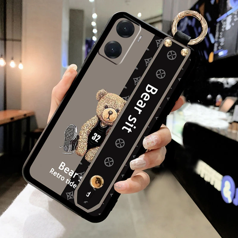 腕带vivo y35m手机壳y35 5G版全包情侣网红防摔男女款斜挎挂绳软