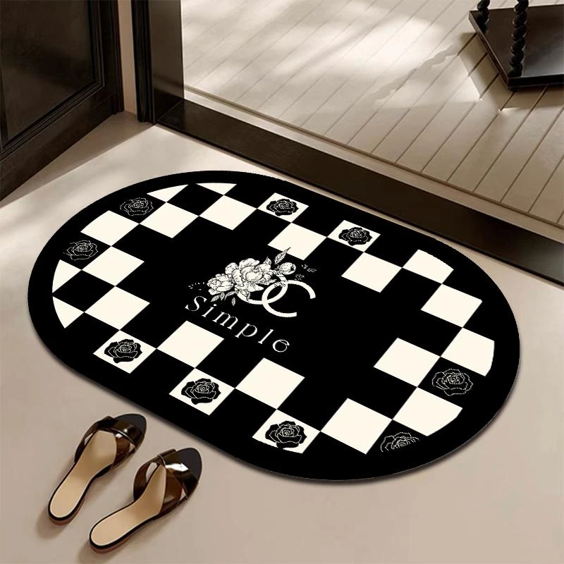 小香风硅藻泥浴室吸水地垫吸水防滑垫进门防滑高级感速干耐磨地毯