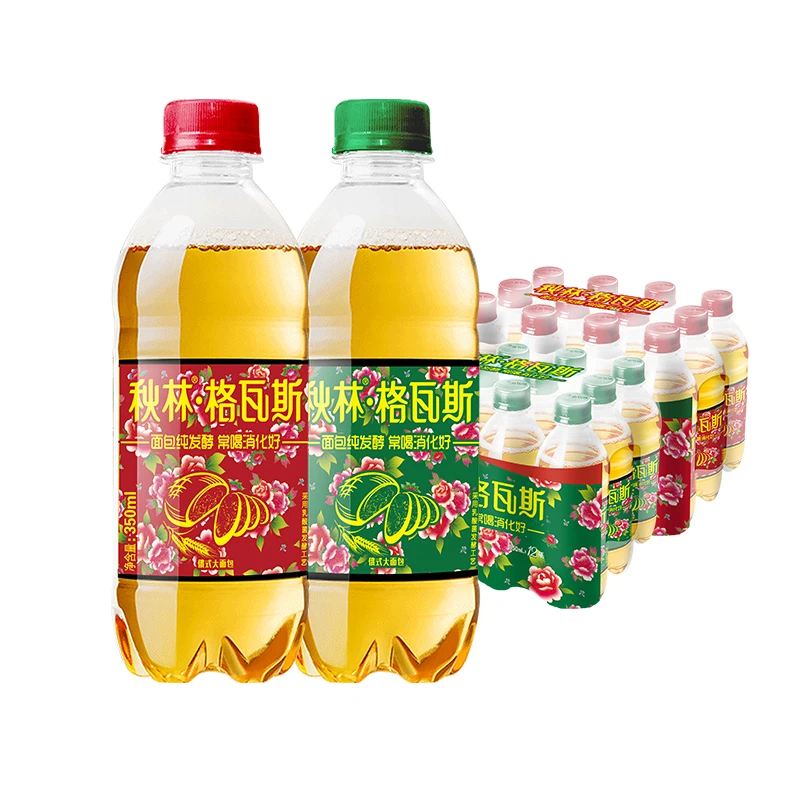 秋林传统发酵格瓦斯·东北风情风味限定包装350ml*12瓶能量【超值】