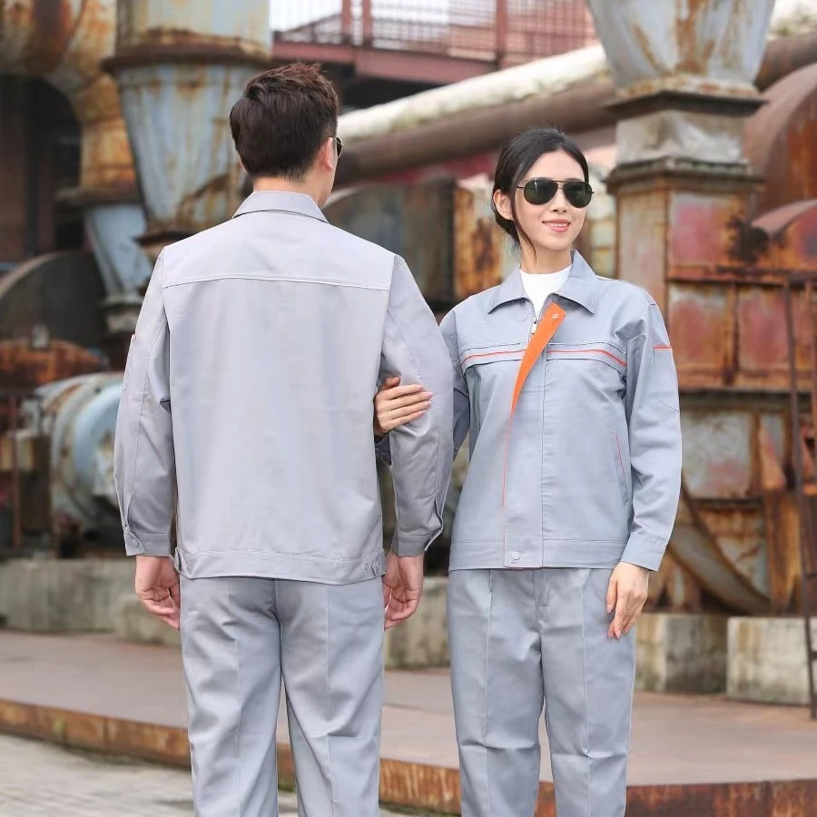 劳保服薄款工厂汽修工作服工装工衣定制logo刺绣印花男士反光加厚