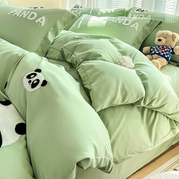 冬季床上用品四件套加厚珊瑚绒被套被罩床单家用牛奶绒床上三件套