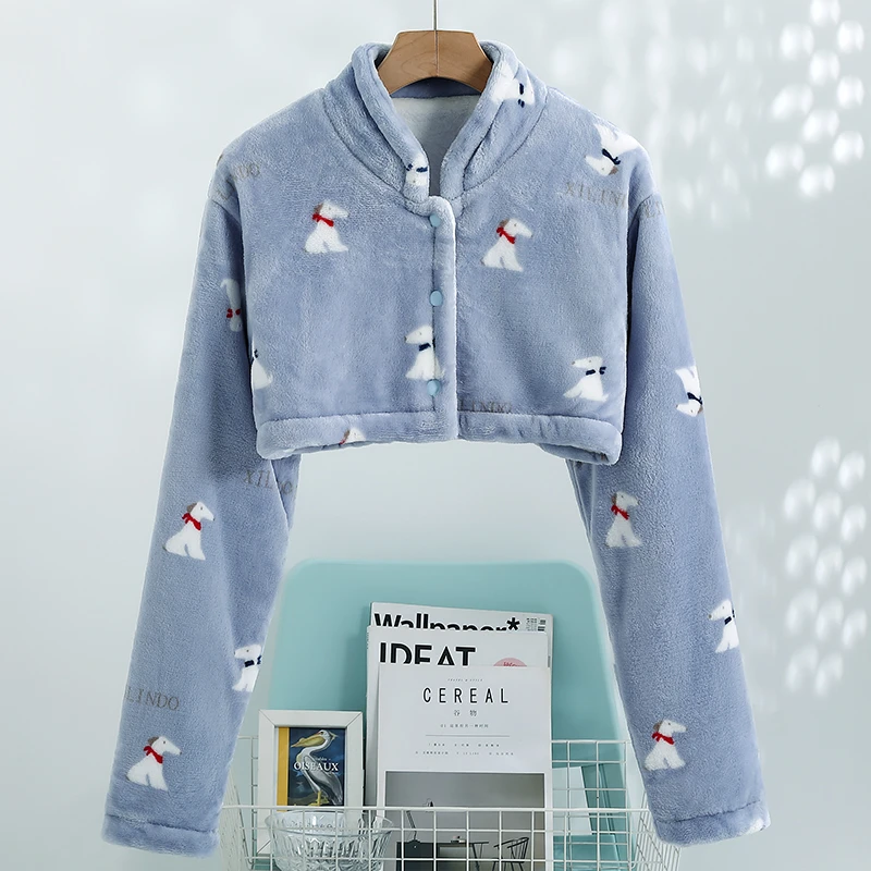 秋冬加绒月子喂奶披肩产后肩膀保暖护肩睡觉哺乳颈椎肩周防寒坎肩