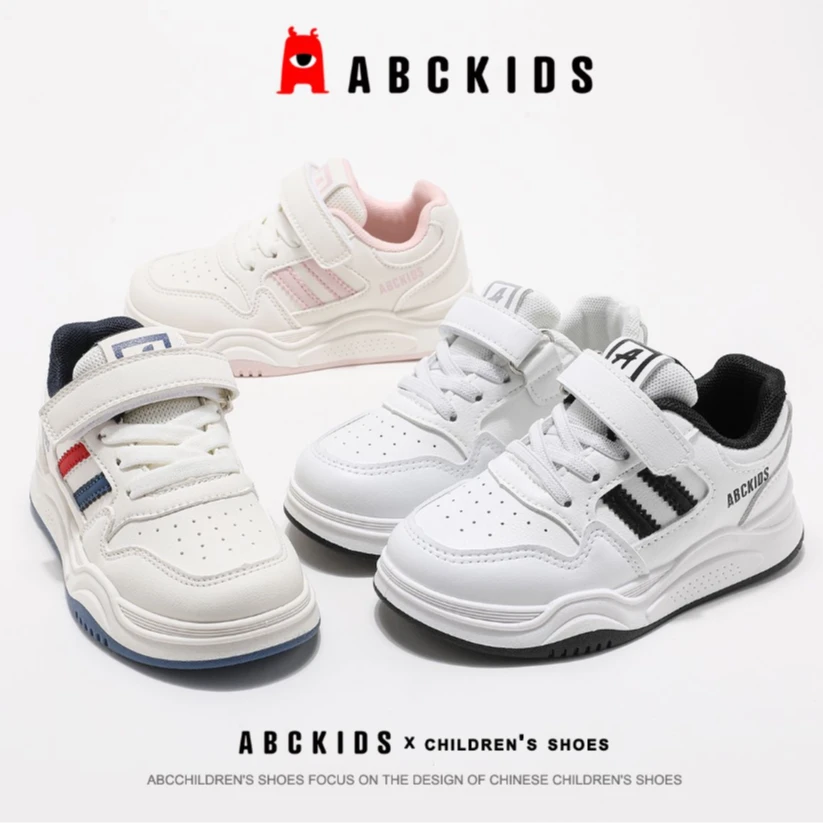 Abckids【小鱼】春秋季男女童时尚百搭小白鞋SY233603036AX