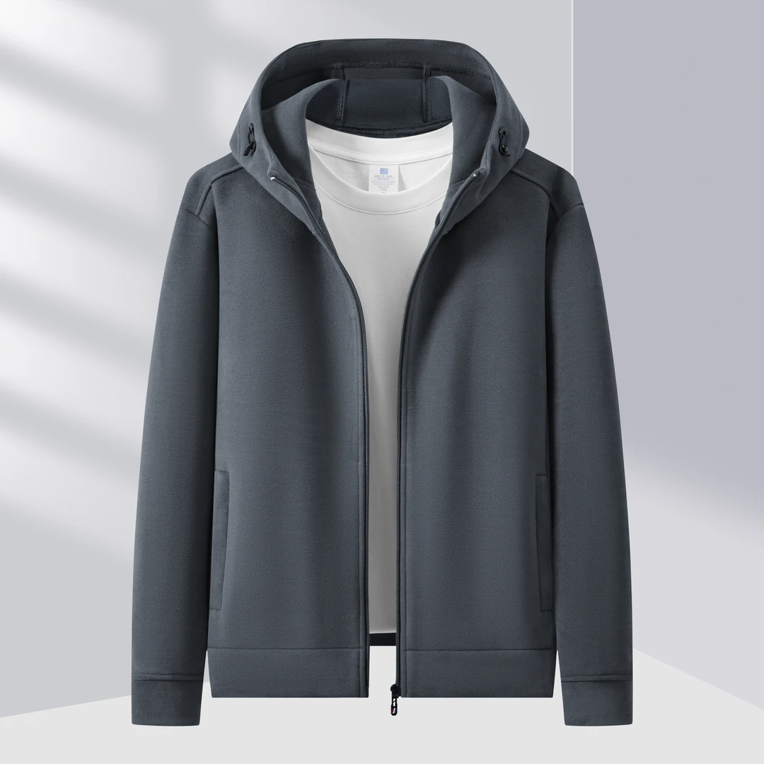 2025 秋冬季新款双面岩石绒保暖舒适抗风连帽外套