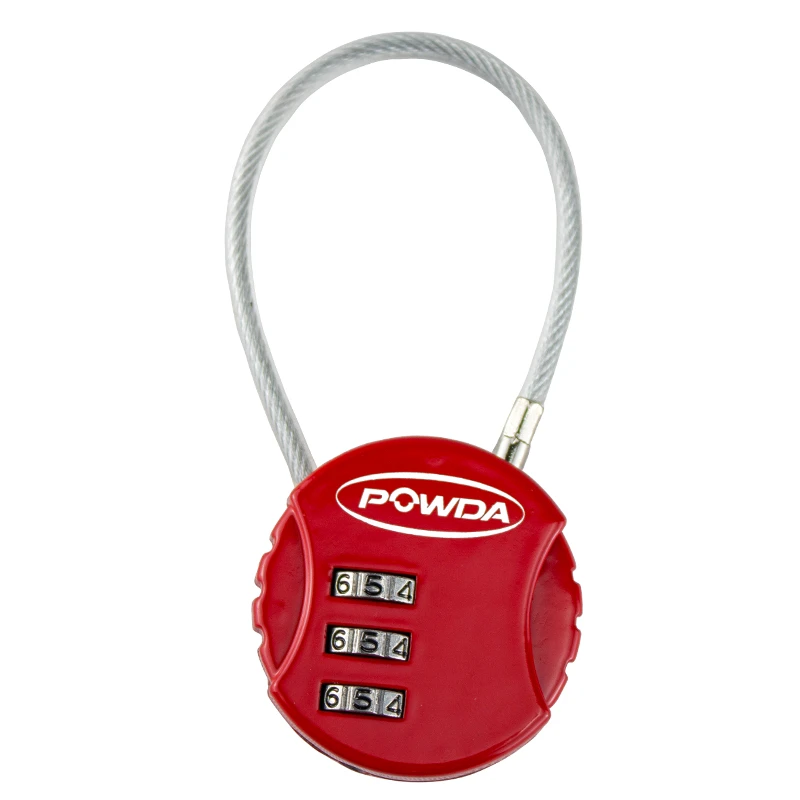 头盔钢丝密码锁